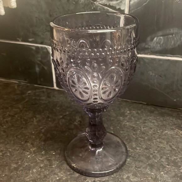 Other - Depression wine glass/goblet. Light purple.